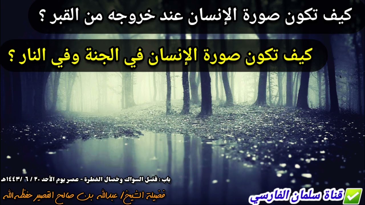كيف تكون صورة الإنسان عند خروجه من القبر ؟ وكيف تكون صورته في الجنة وفي النار | للشيخ عبدالله القصير