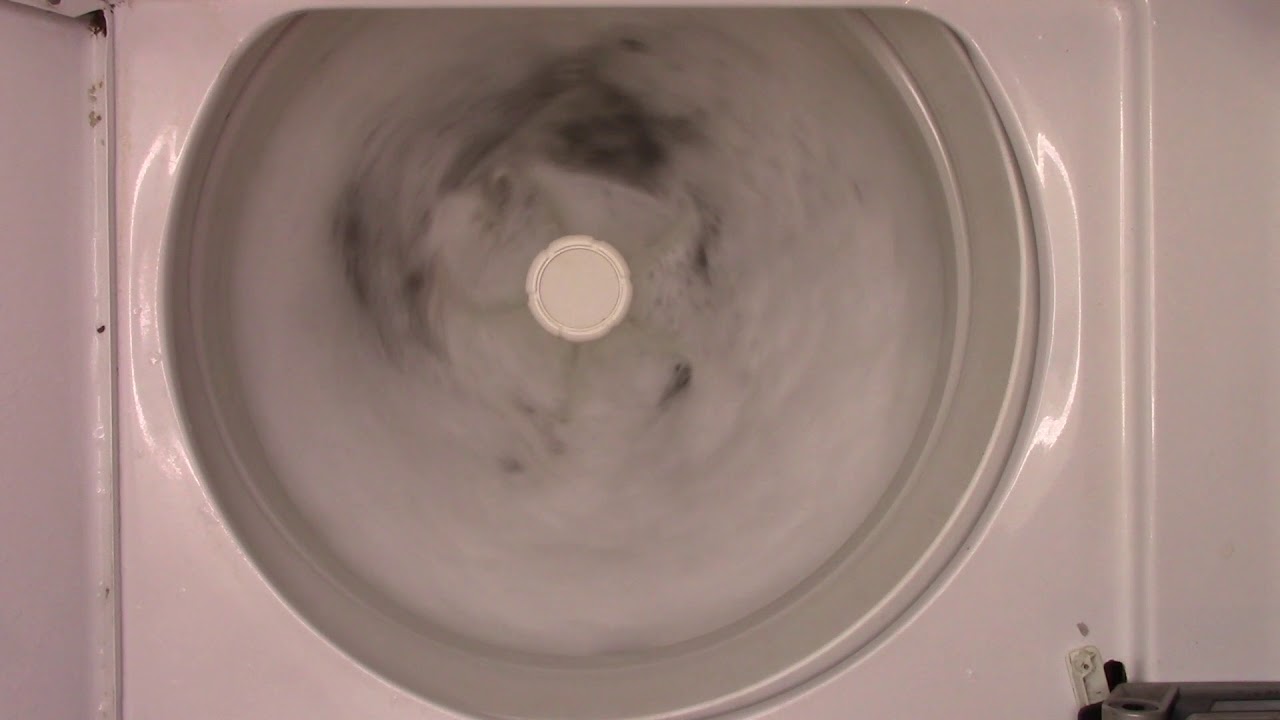 Full Wash: Vintage Frigidaire Horizon 2000 Washer  Very Small Load of Whites