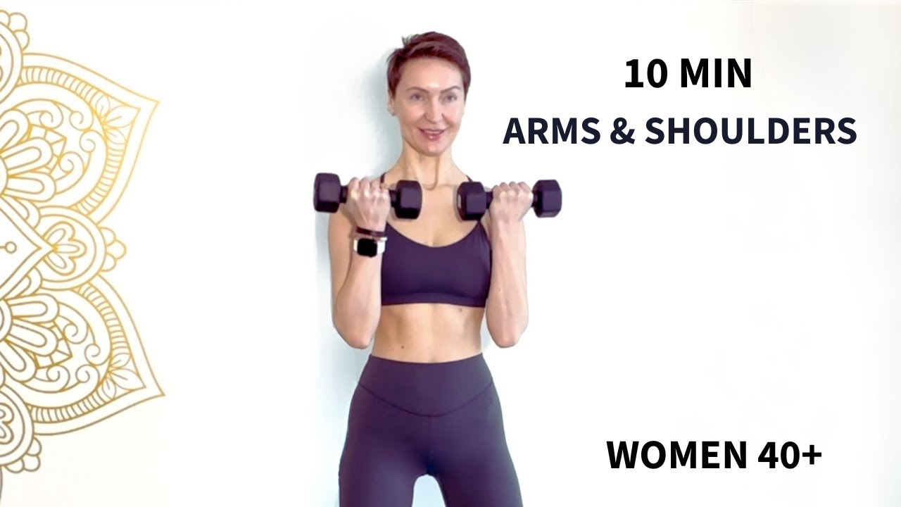10-MIN DUMBBELL ARMS & SHOULDERS SCULPT | Women 40+ At Home Workout