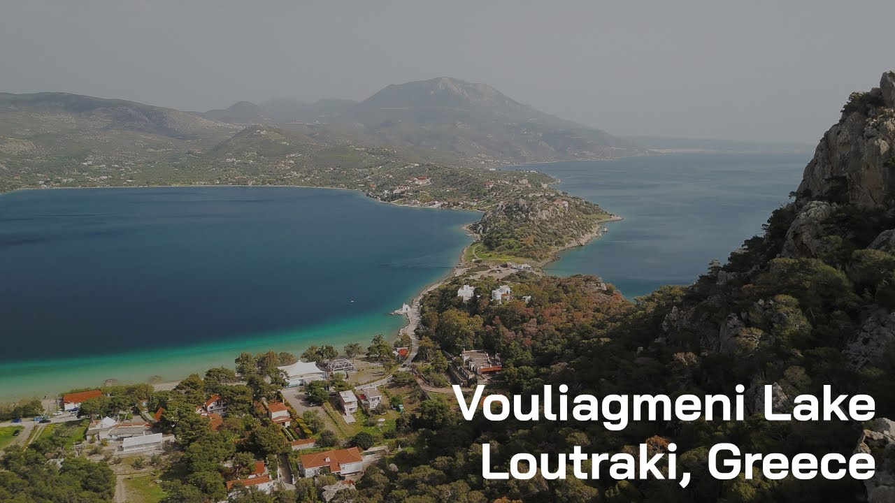 Explore Lake Vouliagmeni, Loutraki, Greece | 4K Drone Views of the Crystal-Clear Waters