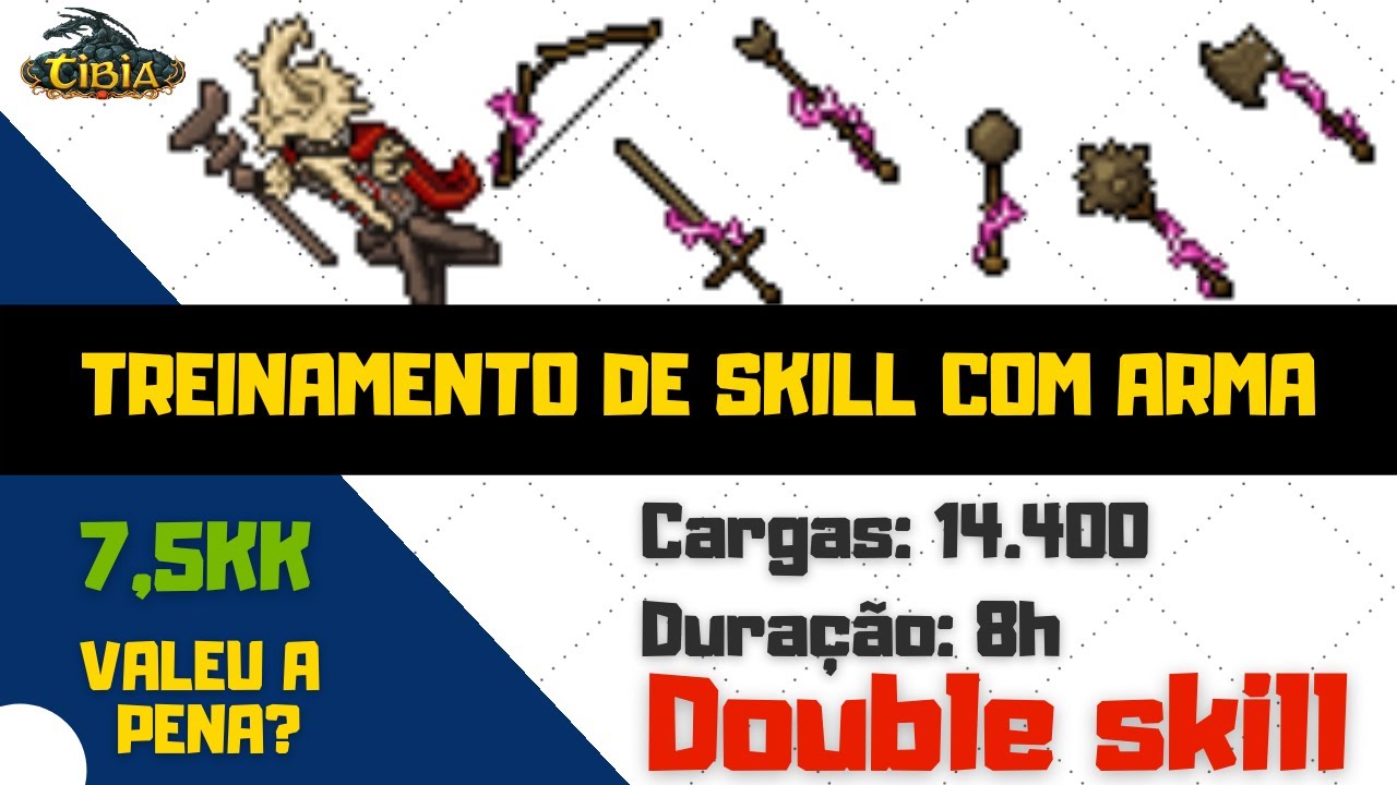 Valeu a pena? Usei uma Lasting Exercise Wand para treinar o ML no Tibia durante a double skill