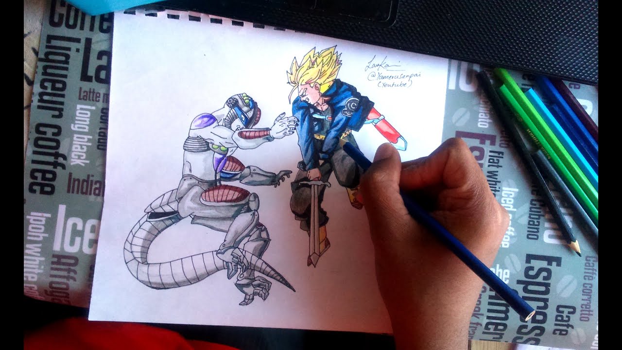 Drawing Future trunks vs frieza | Do what is hard.