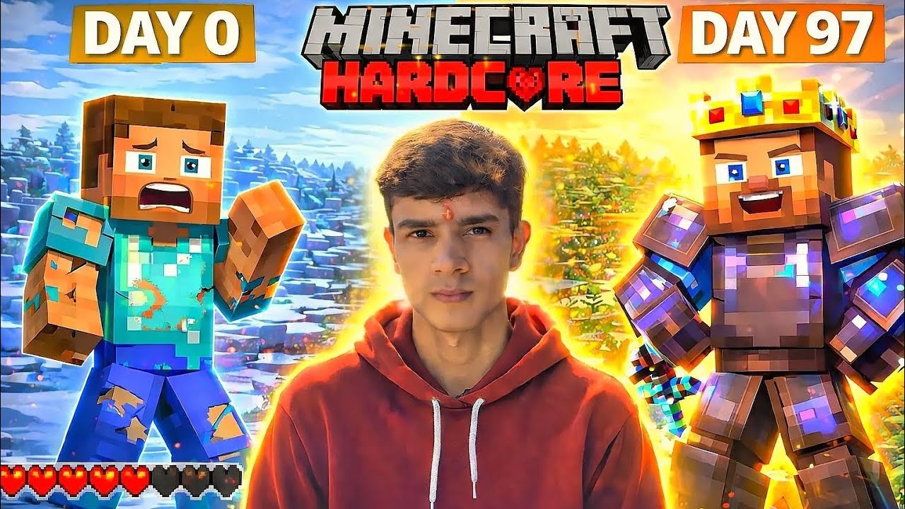 100 Days hardcore challenge in Pocket Edition || Minecraft hardcore ||