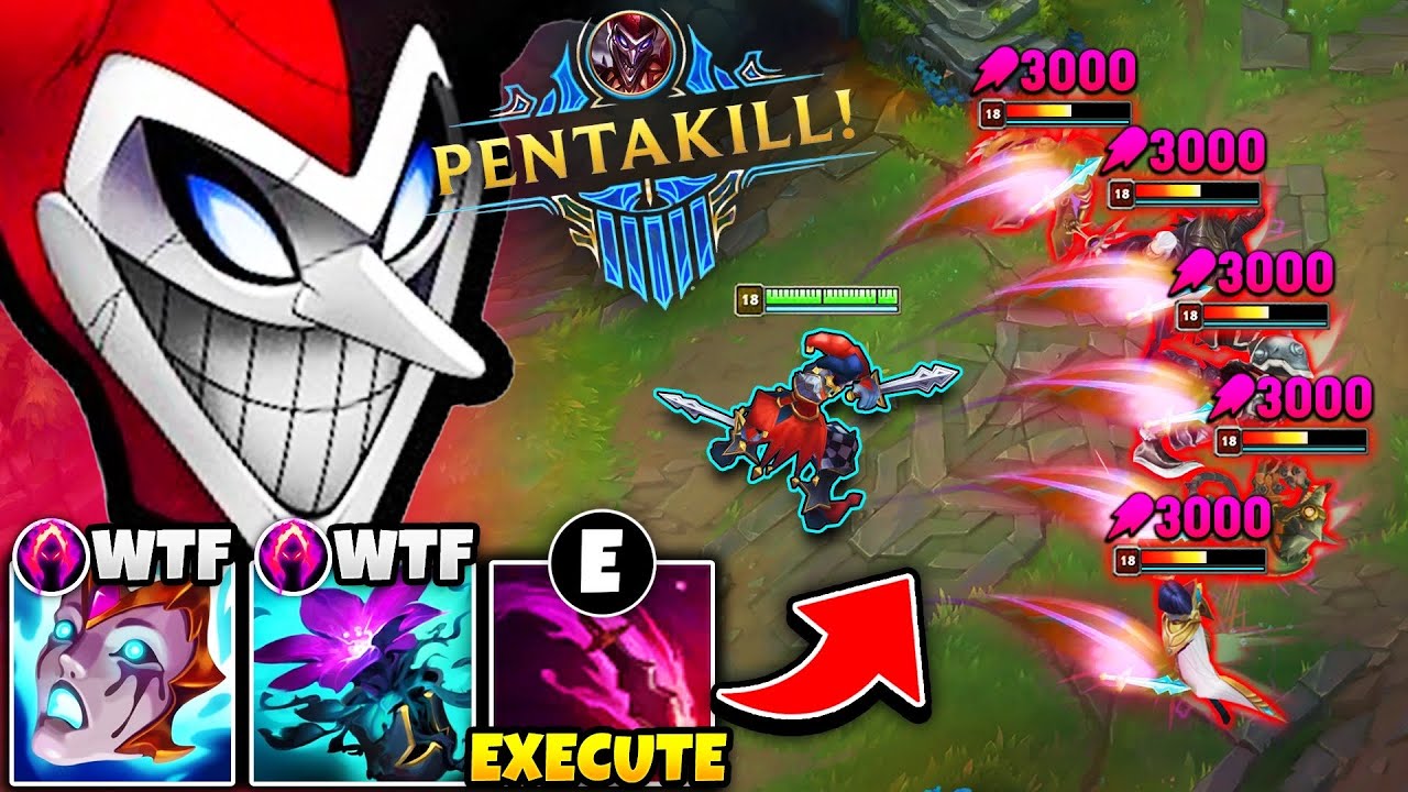 THE OFFICIAL UNOFFICIAL AP SHACO PENTAKILL! (INSANE EXECUTE DAMAGE)