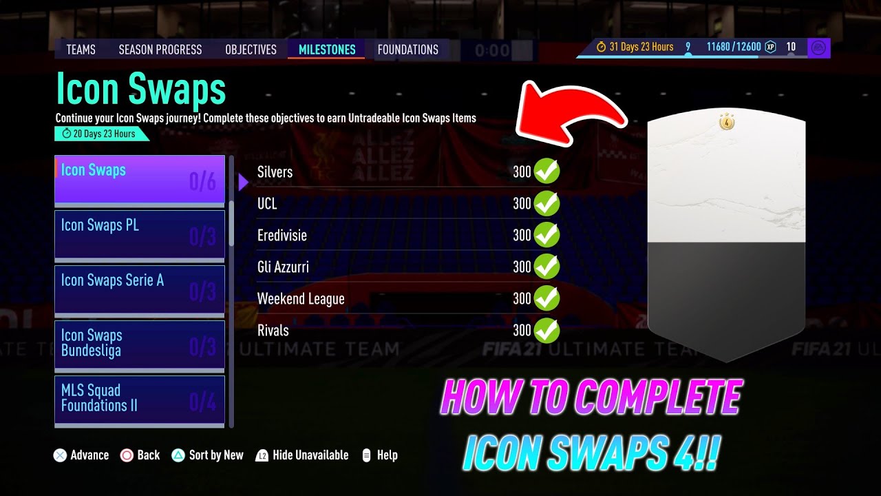 HOW TO COMPLETE ICON SWAPS 4 OBJECITVES QUICKLY!! - FIFA 21 Ultimate Team