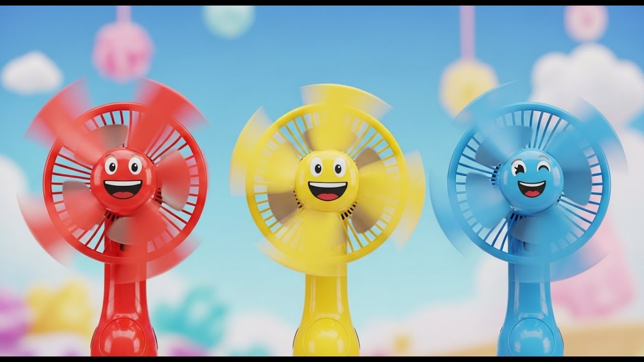 Três Pequenos Ventiladores de Brinquedo Fazem Vento | Música Refrescante Cliqu AV1