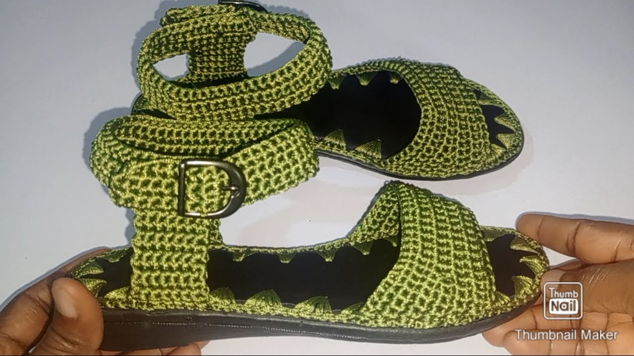 The easiest way to Crochet this sandals #tutorial #crochet