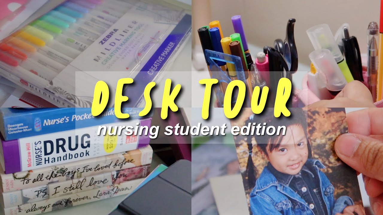 ✏️WHAT'S ON MY DESK 2020 📚| Nursing Student Edition | Hey It's Ely!