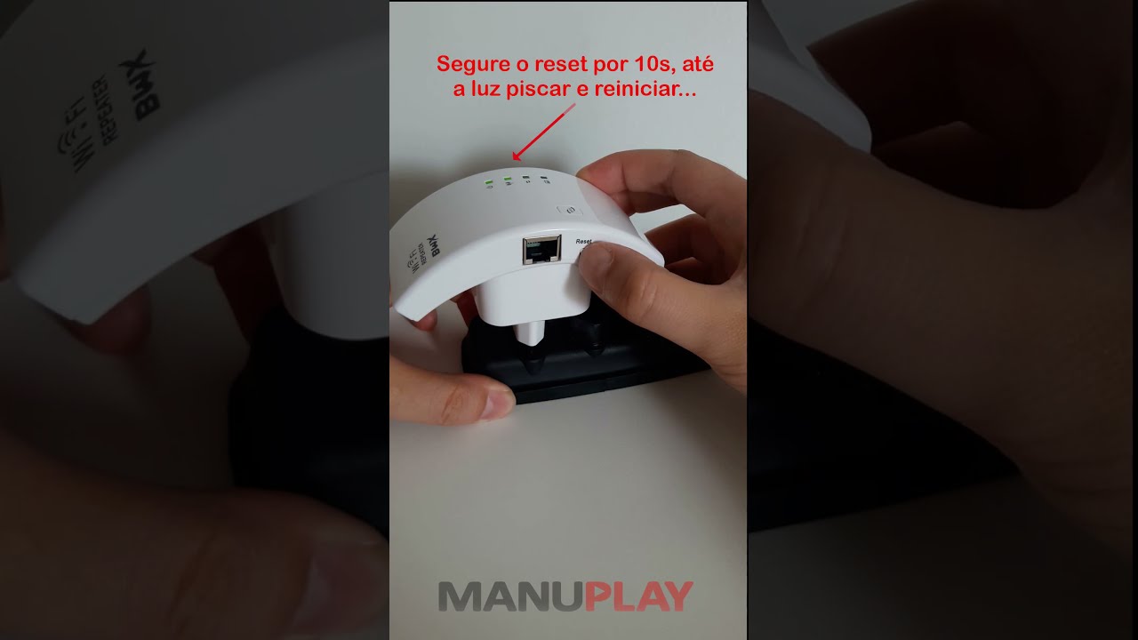 Resetar para configura&ccedil;&atilde;o de f&aacute;brica repetidor de Sinal Wi-Fi