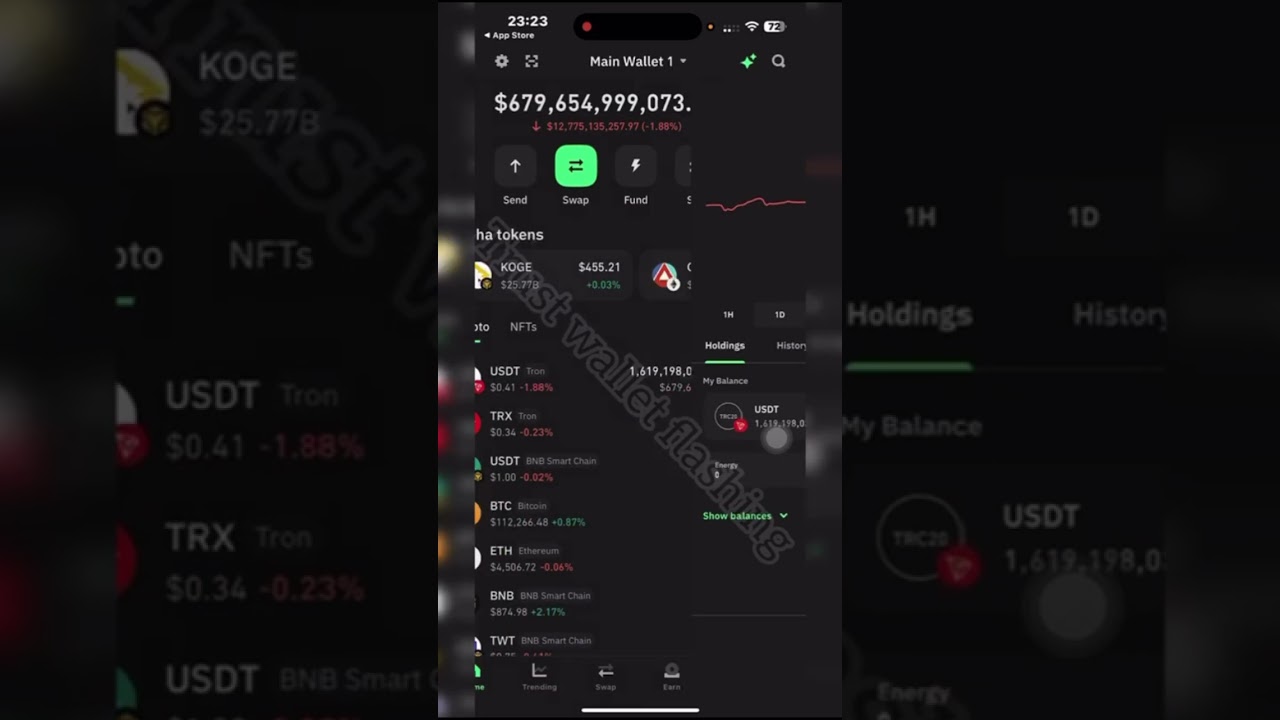how to generate flash usdt in trust wallet
