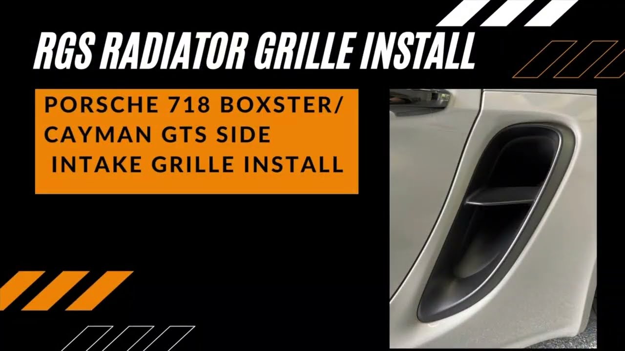 Radiator Grille Store’s install of the Porsche 718 (982) Boxster and Cayman Side Intake Screens