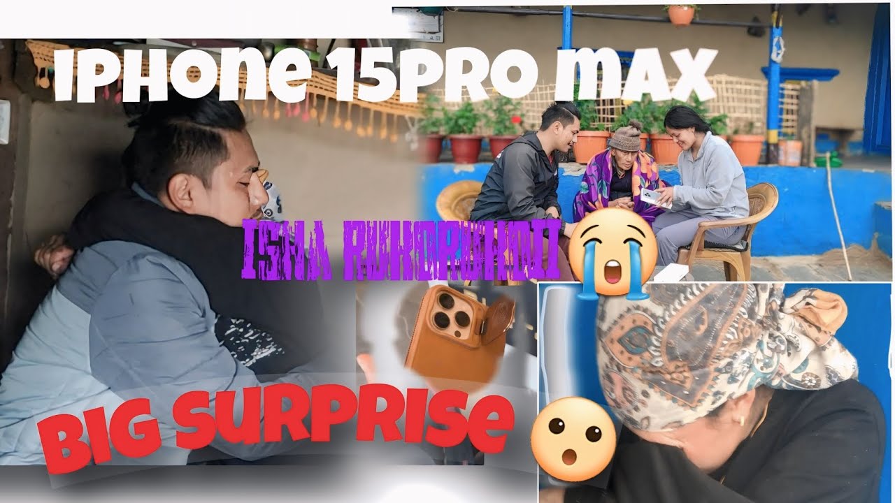 Big surprise 😮 iPhone 15 PRO MAX #family  #emotional hunuvayo  aama pani 😭