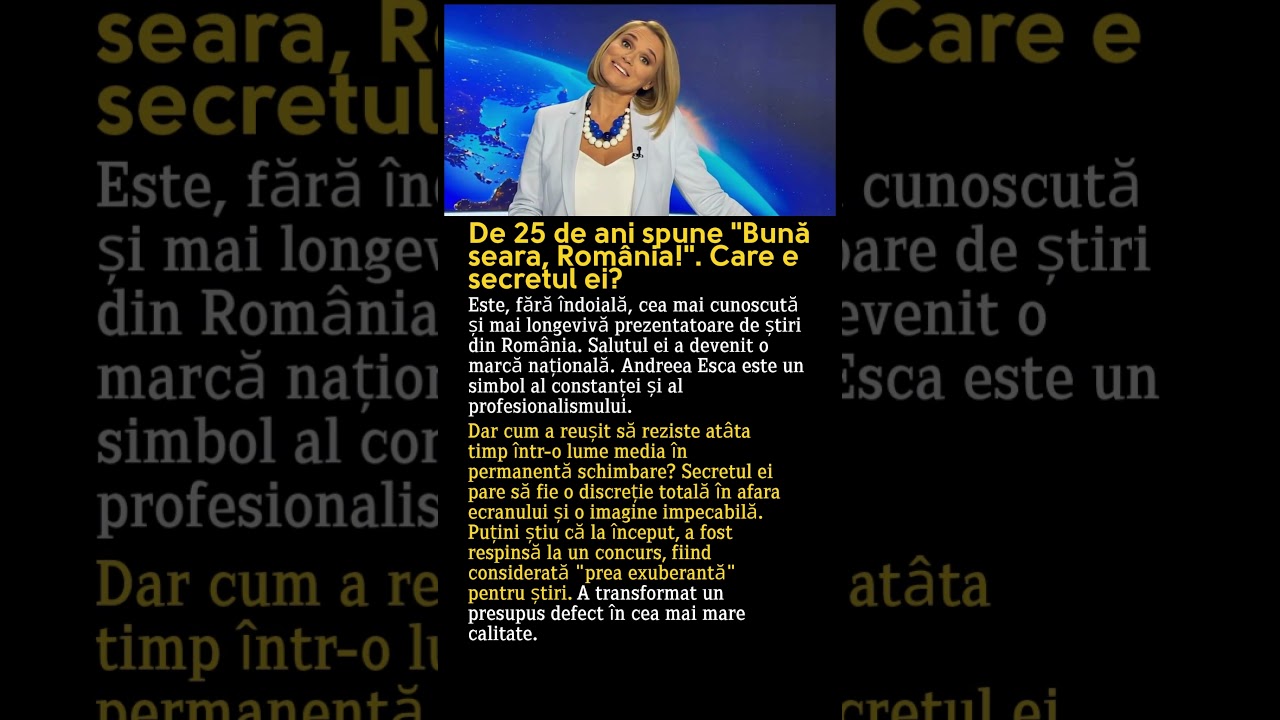 Andreea Esca: Femeia care ESTE știrile