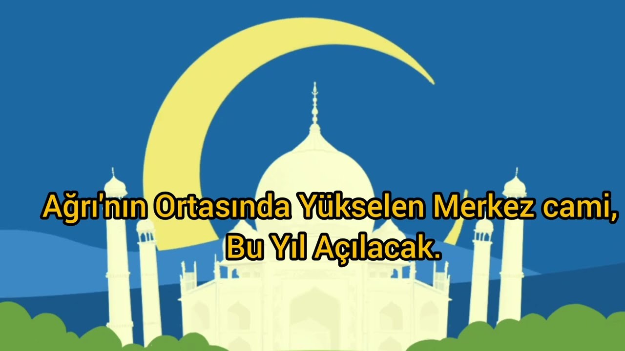 Ağrı Merkez Cami, bu yıl içinde ibadete açılacak.