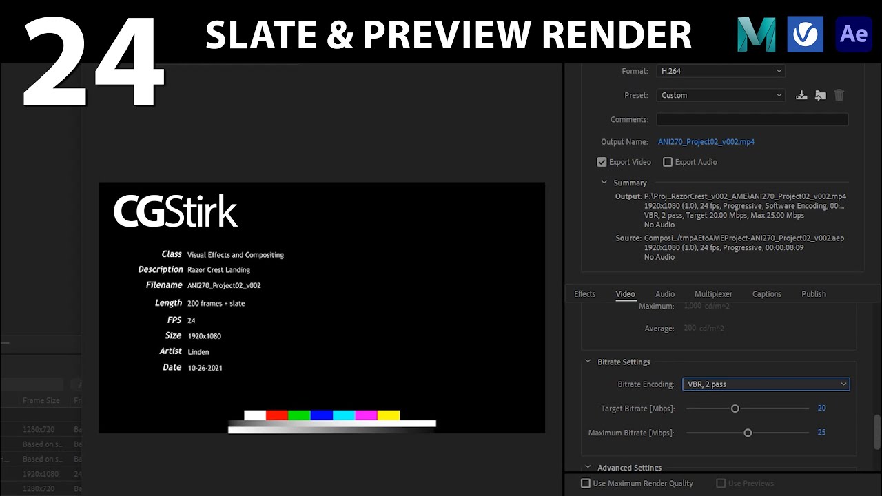 Slate & Preview Rendering — Razor Crest VFX Lecture 24