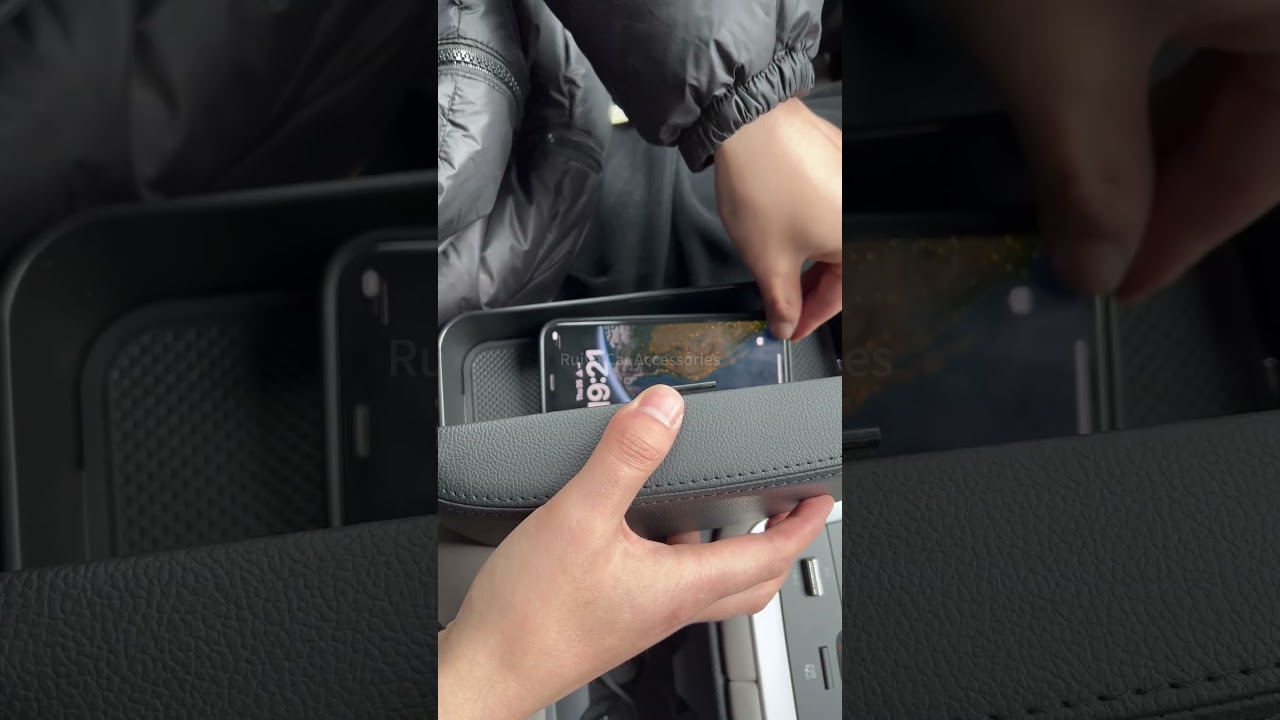 🌈Multi-Functional Armrest with Wireless Power-Up 🚀- Drive Smarter, Not Harder #ruiyaone.com #storage