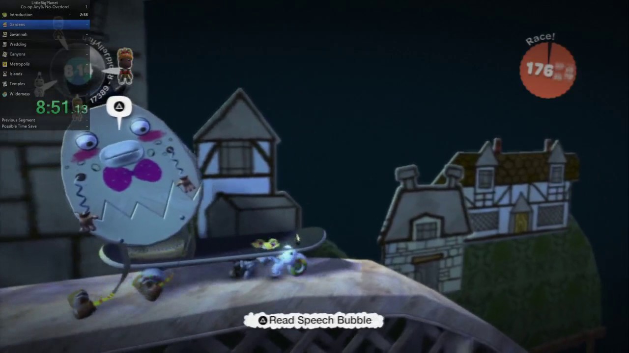 LittleBigPlanet Co-op 4P Speedrun (1:12:40)