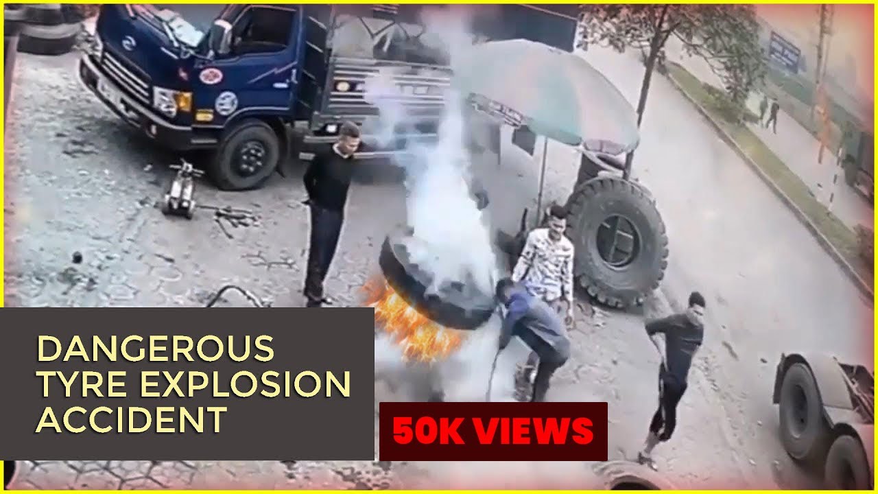 The Dangerous of Heavy Tyre Explosion 🔥🔥🔥🔥