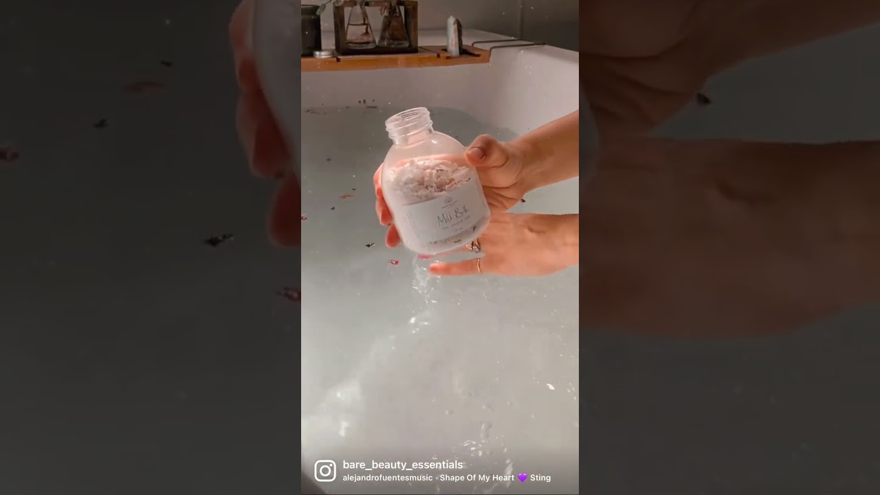 Milk Bath with organic coconut milk, ground oats and rose. A treat for your senses.