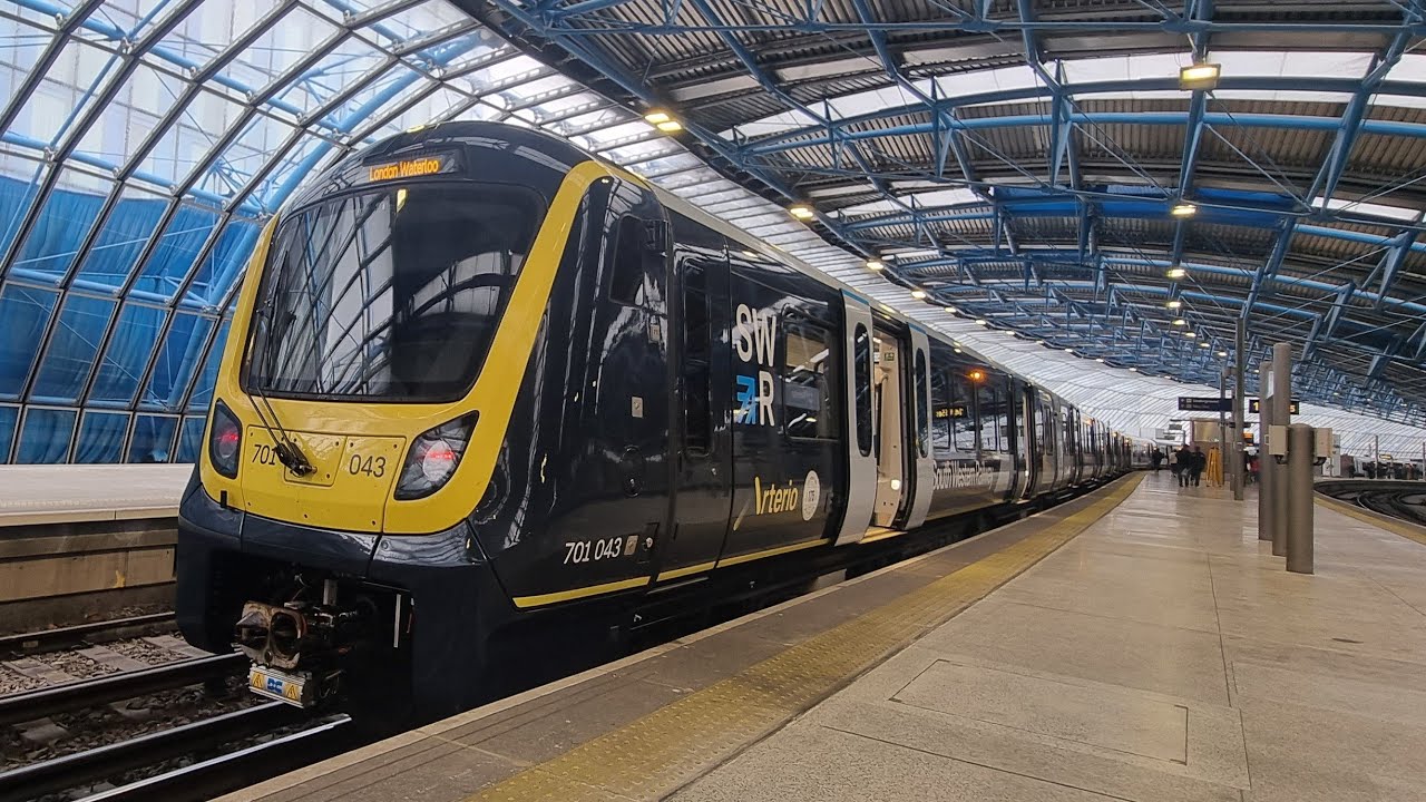 Class 701 Aventra, Fast ride, FAST Acceleration (GPSspeedo +motor sounds towards 70mph)🚄🚃🚃