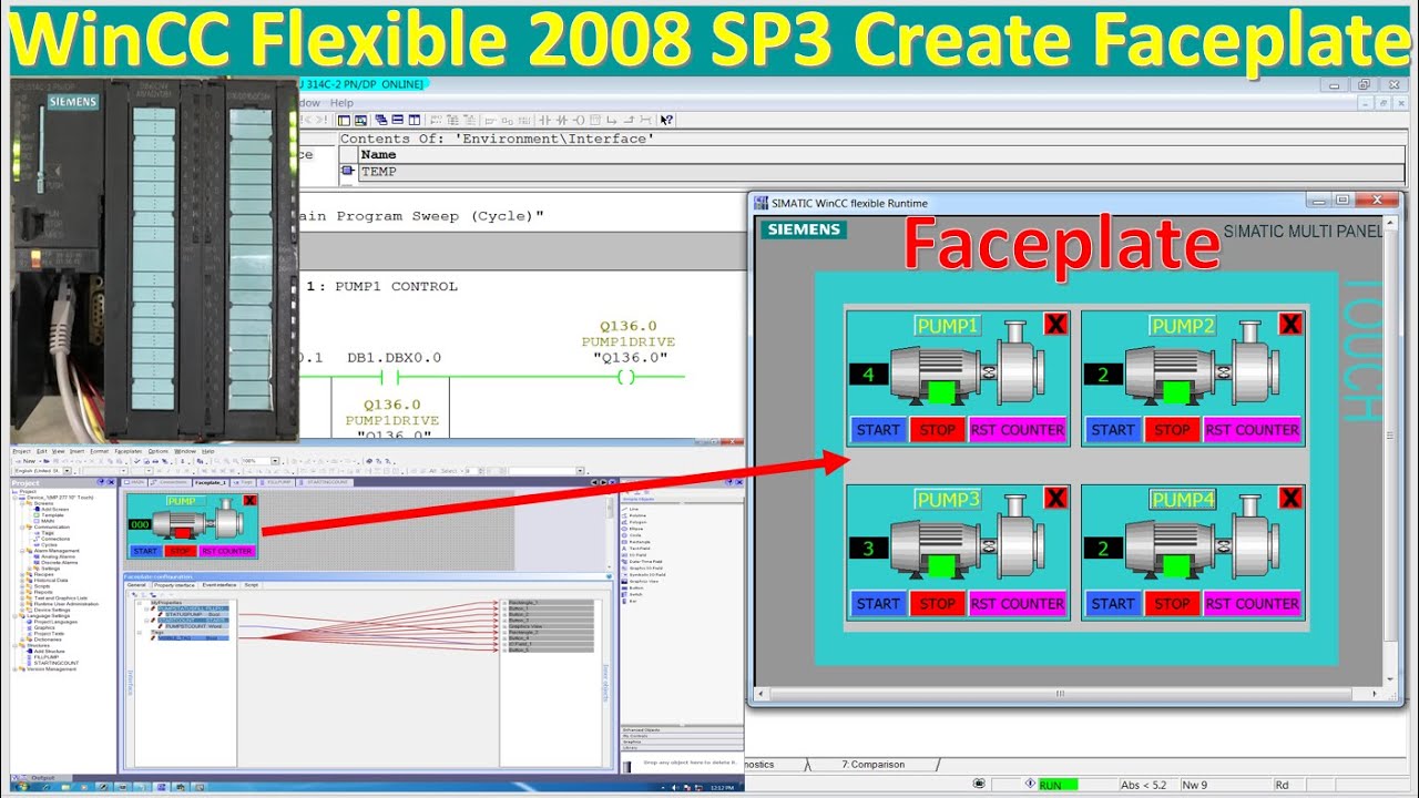 WinCC flexible 2008 SP3 how to create faceplates