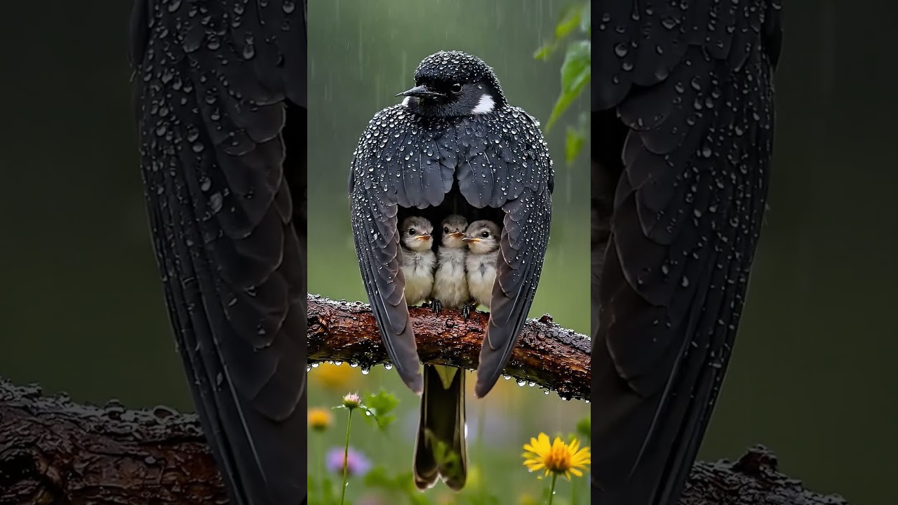 The cute little bird in the wind and rain. #lovebirdsprotectbirds #birds #winterbirds