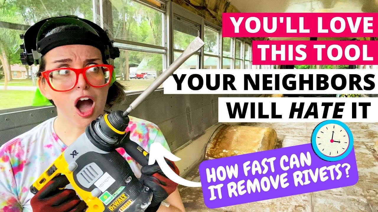 The BEST Tool For Quickly Removing Rivets In Your Skoolie | S1 E11