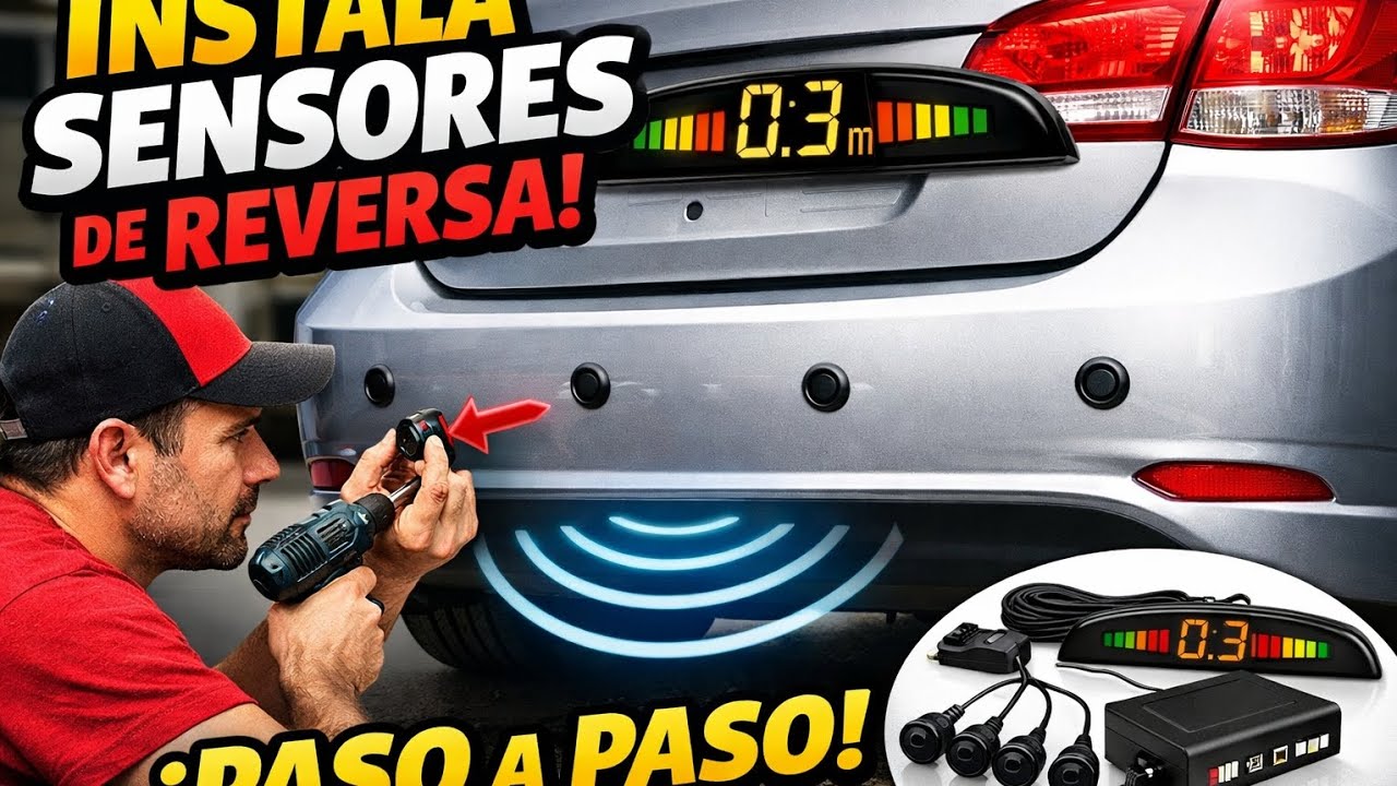 Instalación de sensores de reversa facil!😎🔥