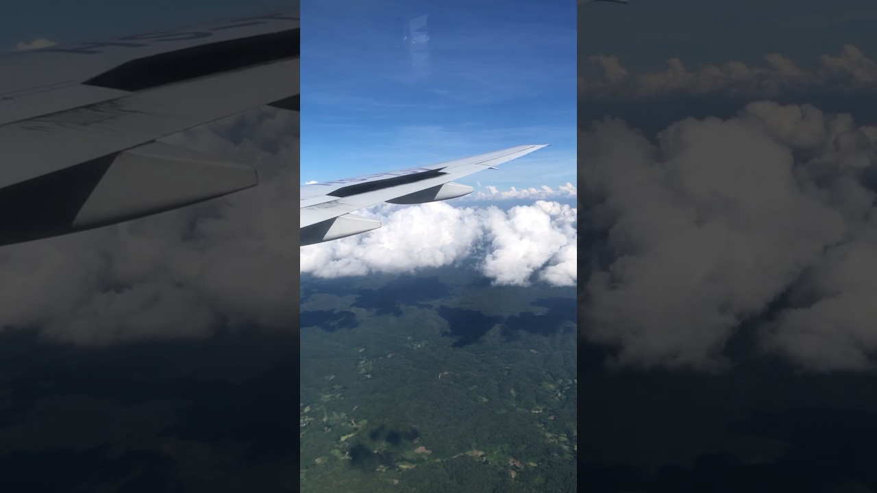 Flight TG110 BKK-CNX Boeing777-200ER landing at Chiang Mai Airport, 2 November 2023