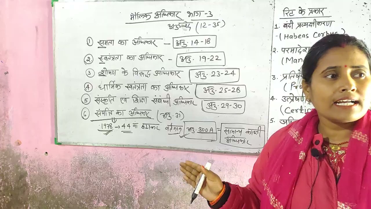 मौलिक अधिकार तथा रिट के प्रकार  | 