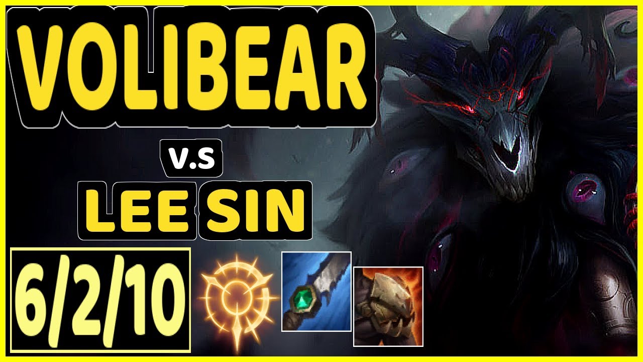 JUNJIA (VOLIBEAR) vs LEE SIN - 6/2/10 KDA JUNGLE CHALLENGER GAMEPLAY - KR