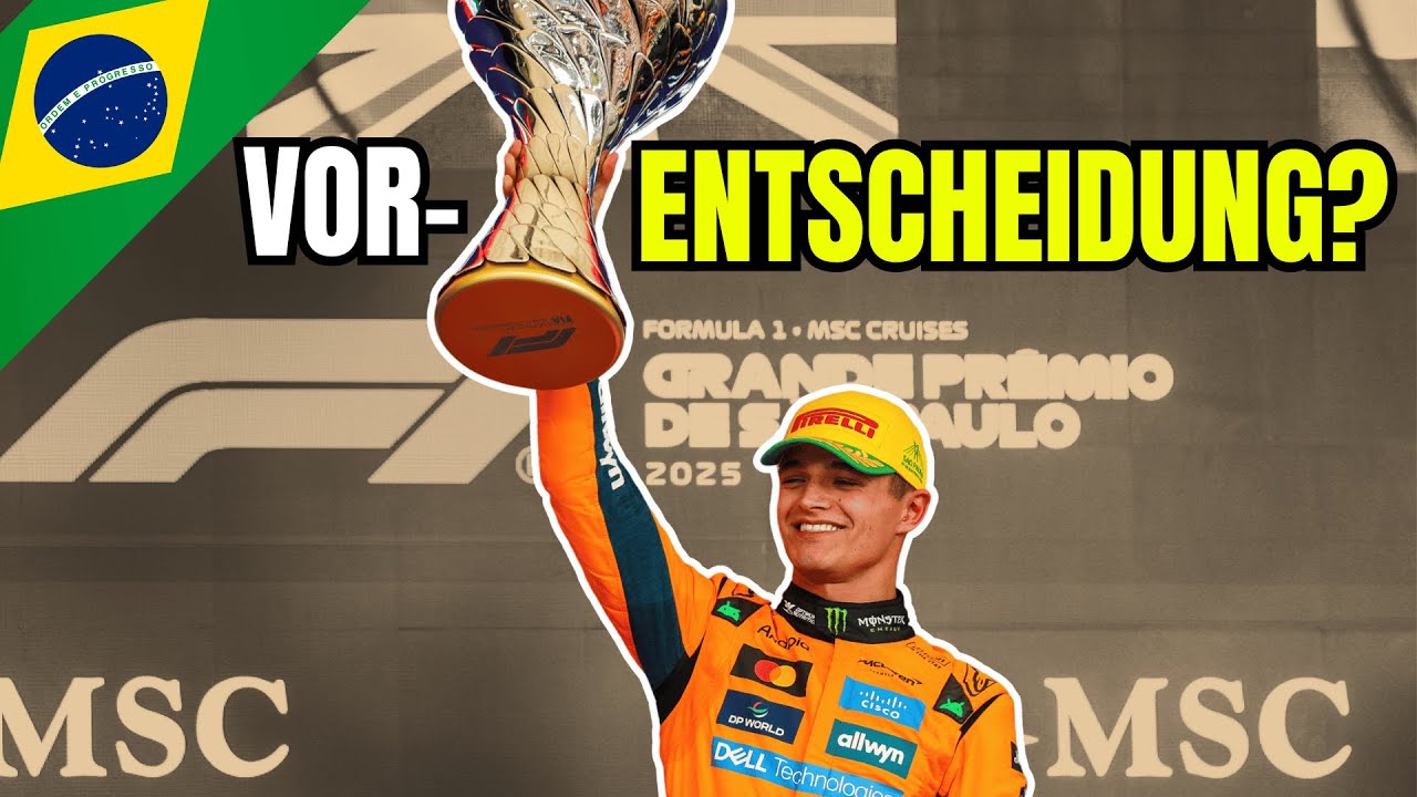 Trotz Verstappen-Aufholjagd: Norris hat eine Hand am WM-Pokal | Rennen F1 Sao Paulo 2025
