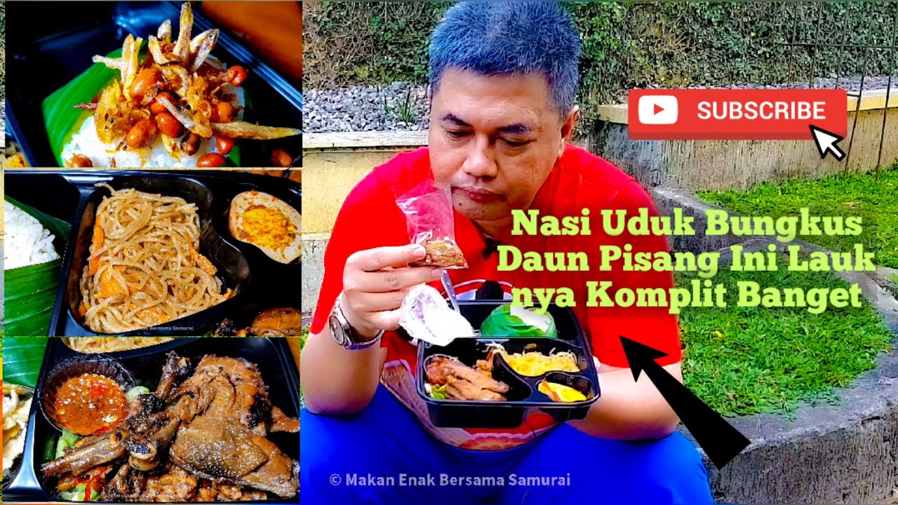 DAUN PISANG BUNGKUS NASI UDUK || CATERING NASI UDUK NASI CAMPUR EFRAIM SURABAYA