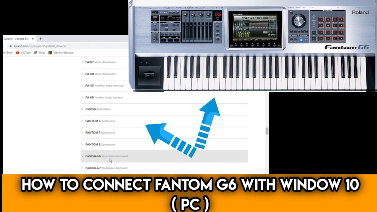 HOW TO CONNECT FANTOM G6 WITH PC (WINDOW 10)/[HINDI]/CHAWLA MUSIC MANIA