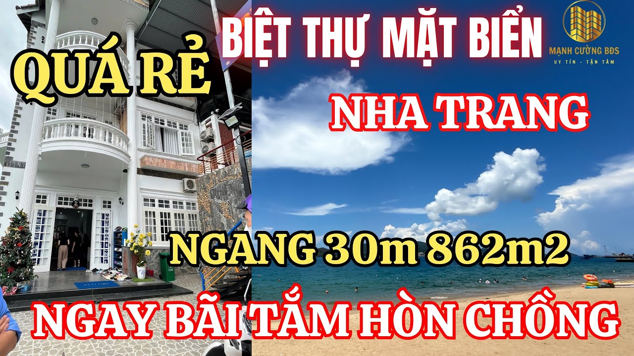 Bán Biệt Thự Biển . Ngay Mặt Biển Nha Trang. 3 Bước Chân ra bãi tắm với giá cực Sốc.