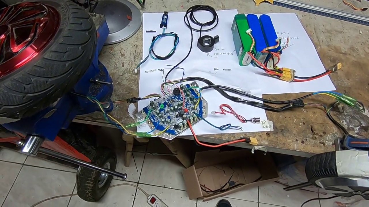 teste hack hoverboard / poigneé de gaz