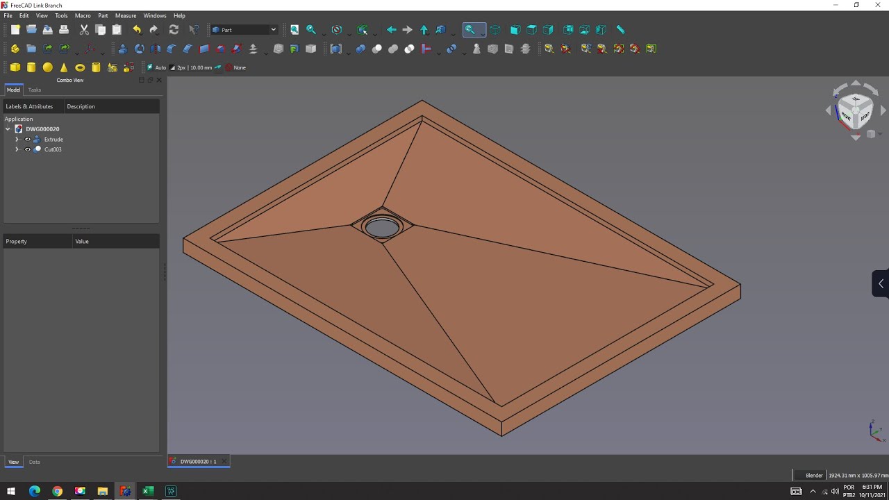 FreeCAD - Shower Tray