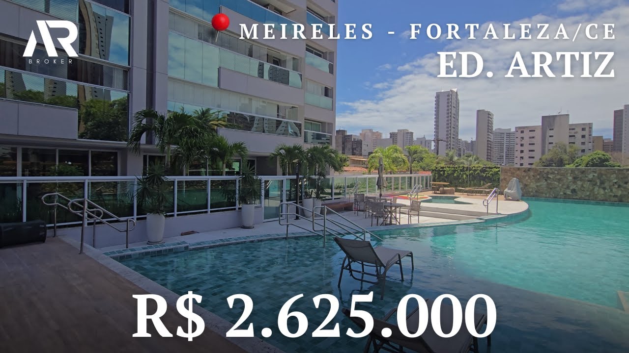 UM ÍCONE COM LUXO SUSTENTÁVEL A 5 QUADRAS DA AV. BEIRA MAR, 4 SUÍTES E 3 VAGAS | ED. ARTIZ FORTALEZA