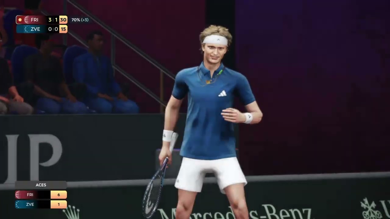 Winning important Laver Cup matches in TopSpin 2k25