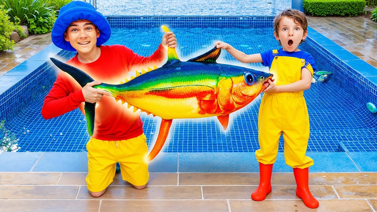 Мы поймали ВОЛШЕБНУЮ РЫБКУ | Что нам загадать??? 🐟✨🔮