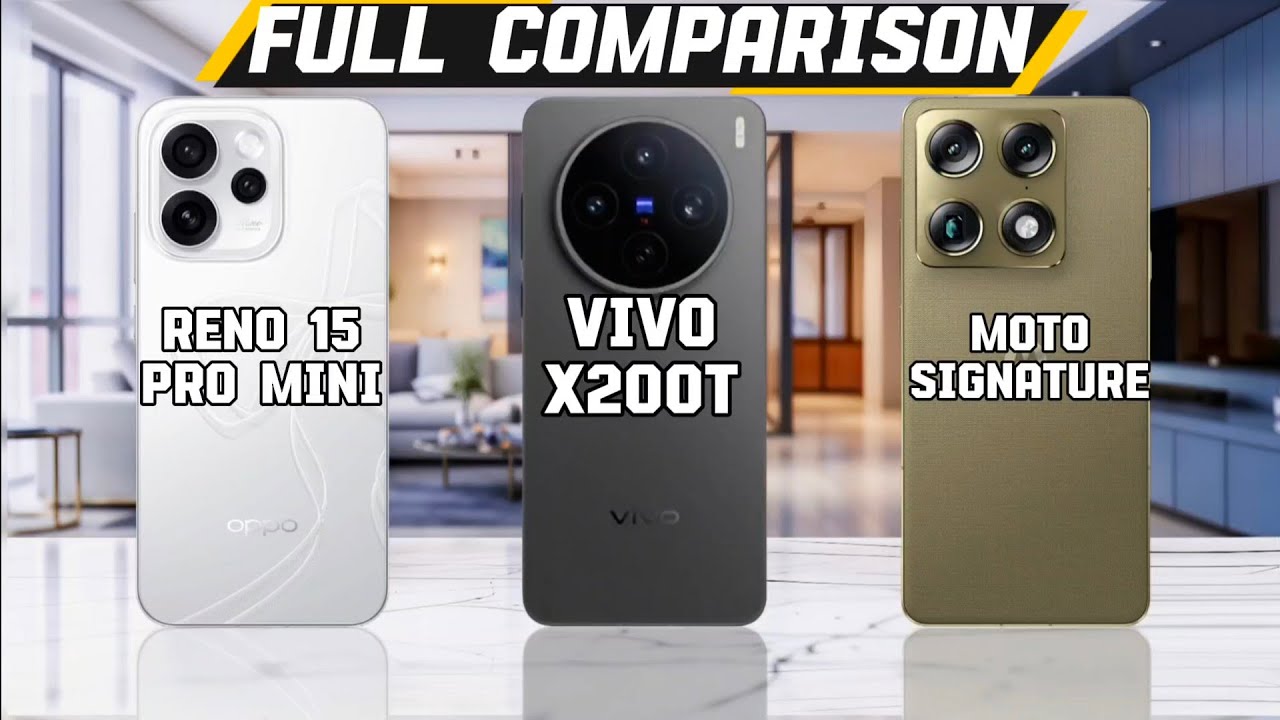 Oppo Reno 15 Pro Mini vs Vivo X200t vs Motorola Signature ⚡|| Which one is best 🤔? Let's find out 🕵️