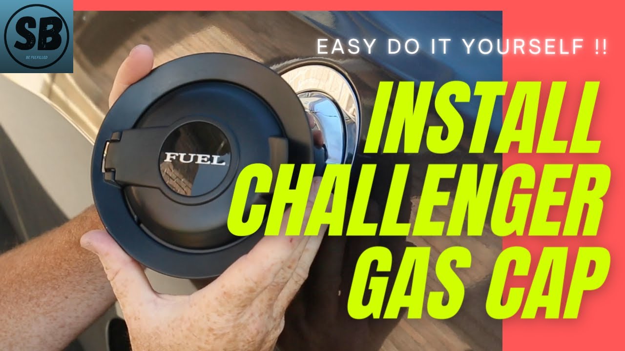 DIY BLACK DODGE CHALLENGER SXT GAS FUEL CAP INSTALL