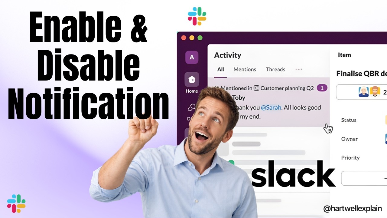 Как включить/отключить уведомления Slack