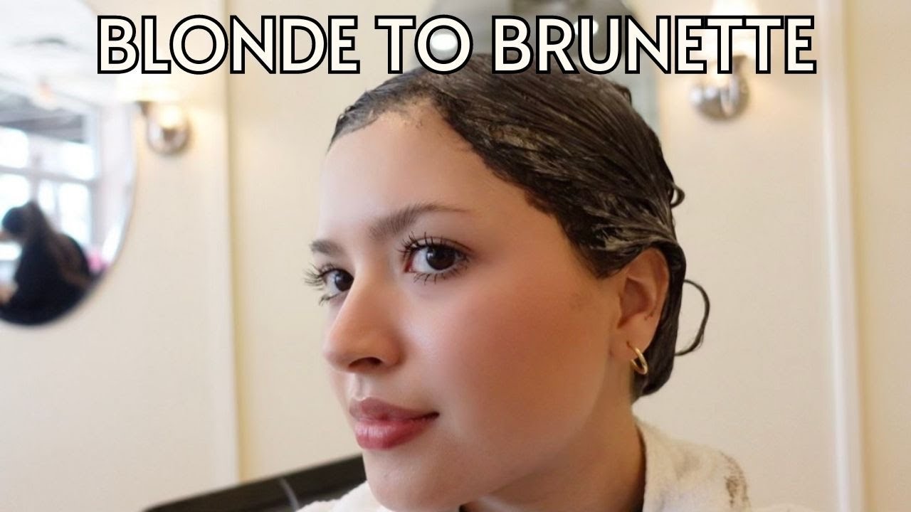 Blonde to Brunette Hair Transformation! VLOG