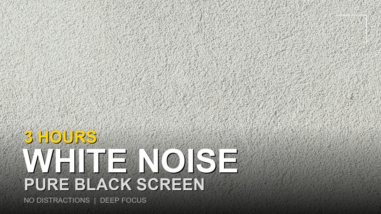 3 Hours Deep White Noise for Study & Focus | Black Screen | เสียงไวท์นอยส์ช่วยสมาธิ จอดำ 3 ชม.