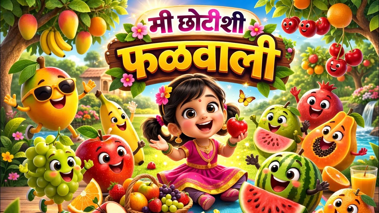  मी छोटीशी फळवाली | Marathi Balgeet | Action Song for Kids | Chan Chan Chan 🍎🍌
