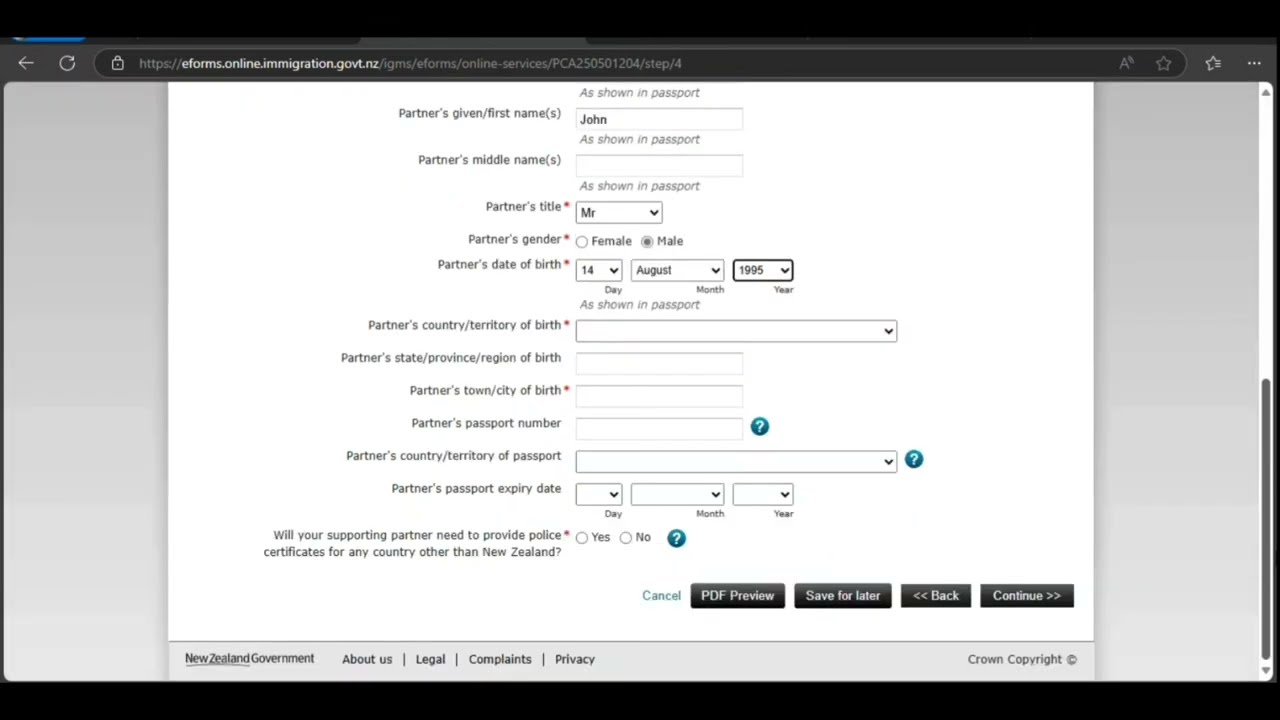 How to Apply Partner of a worker work visa for new zealand step by step full information
