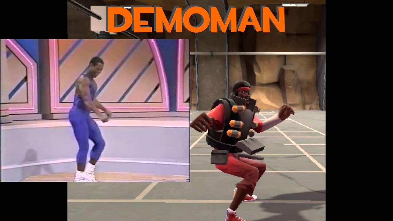 TF2 Manrobics Taunt: Original Source/Team Fortress 2 Comparison