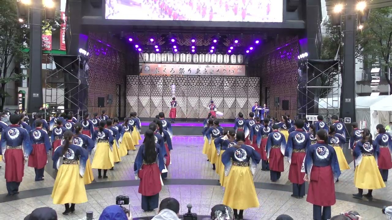 【4K】早稲田大学 東京花火｜彩の輪（第26回 東京よさこい 2025 前夜祭/池袋西口公園会場）