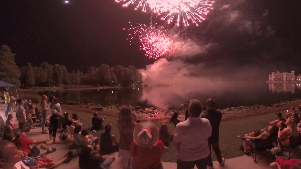 Fourth of July 2017 fireworks at Celebration Florida in 4K / 360 / VR / AMBIX